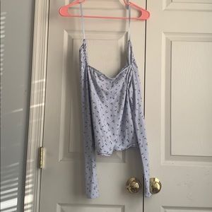 Blue off the shoulder top